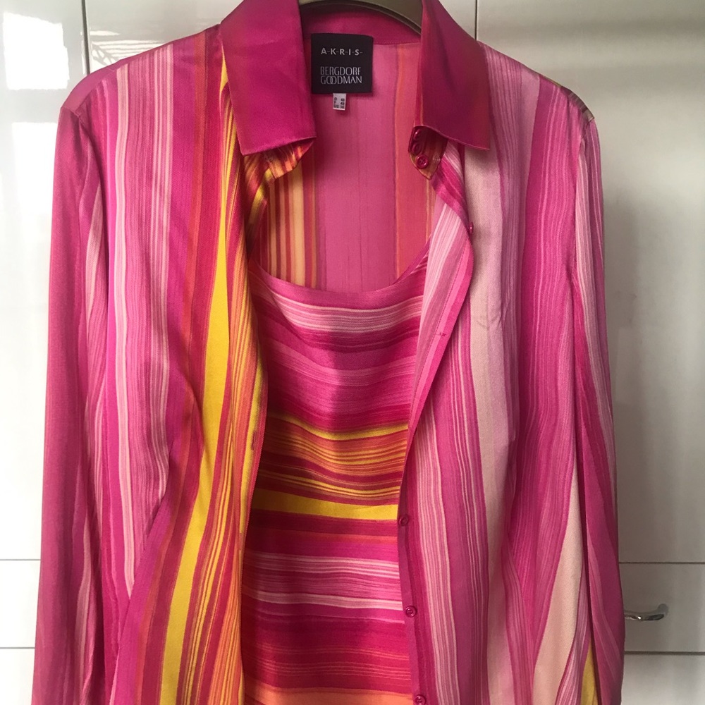 Akris Bergdorf Goodman Button-Up Set